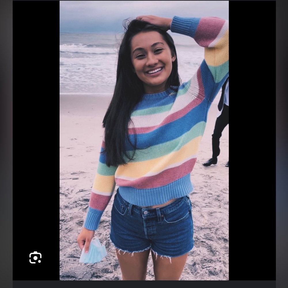 Belly’s rainbow striped sweater ALT as seen on The Summer I Turned Pretty